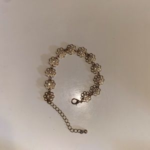 Gold flower bracelet